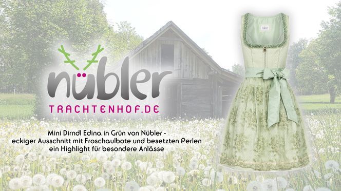 Mini Dirndl Edina in Grün von Nübler – Ein Blickfang für besondere Anlässe