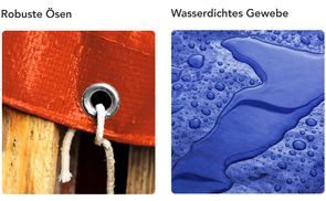 Wasserdichte Abdeckplane mit Ösen