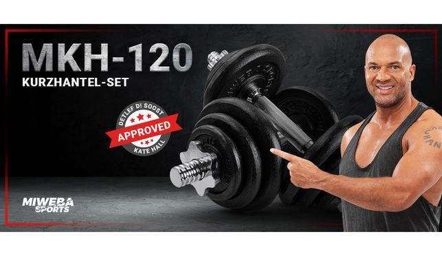 Miweba Sports Kurzhantel-Set MKH120 - Effektives Krafttraining aus dem Koffer