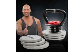 Kettlebell aus Stahl & Gusseisen mit Weichgummi-Boden