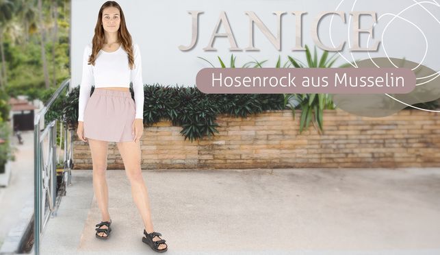 Leichter Sommer Hosenrock aus Musselin von JANICE