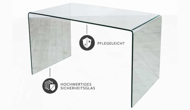 Dein neuer, moderner Schreibtisch - aus Sicherheitsglas!