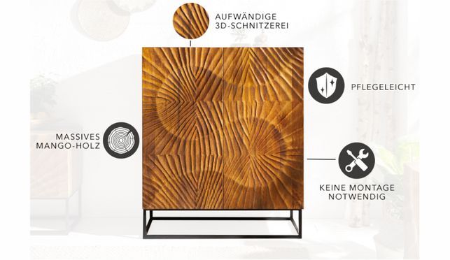 Dein neues, prächtiges Highboard - Handmade mit aufwendigen 3D Schnitzereien!