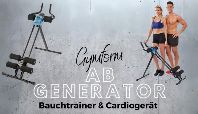 Gymform Ab Generator Bauchtrainer für zuhause klappbar mit Computer