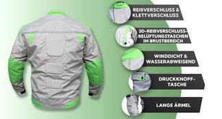 Textil Motorradjacke mit vielen Funktionen