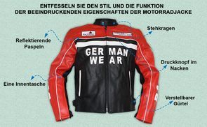 Funktion der Motorradjacke beeindruckende Eigenschaften