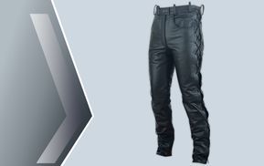 Stylische Lederhose in schwarz