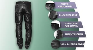 Lederhose mit vielen Funktionen in schwarz