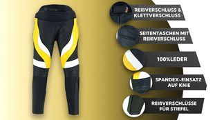 Motorradhose mit vielen Funktionen