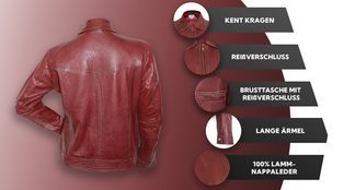 Lederjacke mit vielen Funktionen