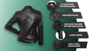 Lederjacke mit vielen Funktionen