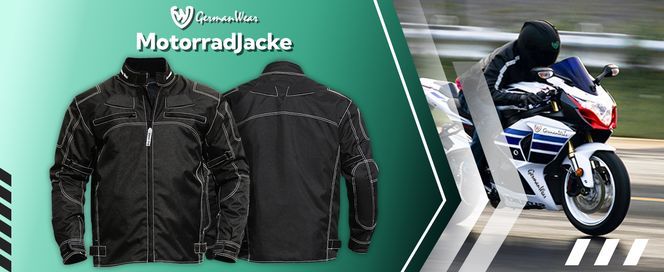 Motorradjacke aus Cordura Textil, mit herausnehmbarem Innenfutter für Herren