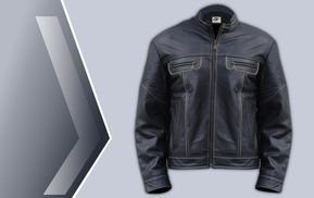 Jacke aus feinstem Lammnappa Leder in Schwarz