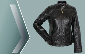 Lederjacke mit Innenfutter aus Polyester