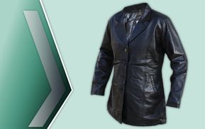 Mantel aus Lammnappa Leder in Schwarz