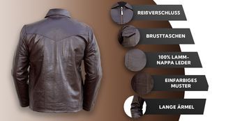 Lederjacke mit vielen Funktionen