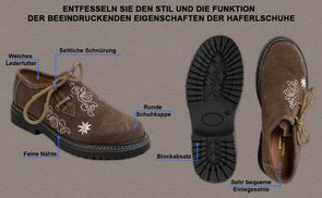 Funktion der Haferlschuhe beeindruckende Eigenschaften