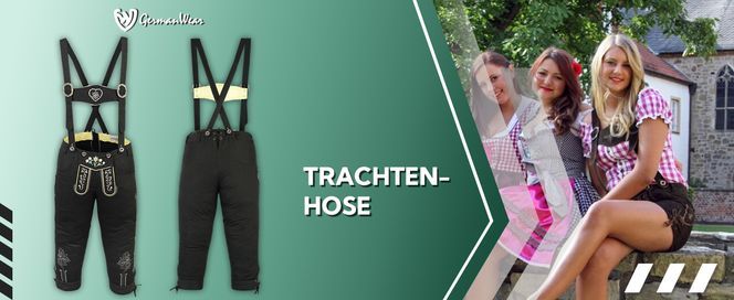 Damen Trachten Kniebundhosen Jeanshose mit Hosenträgern