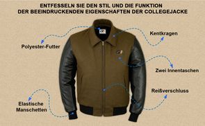 Funktion der College Jacke beeindruckende Eigenschaften