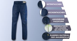 Lange Jeans Jagdhose mit vielen Funktionen