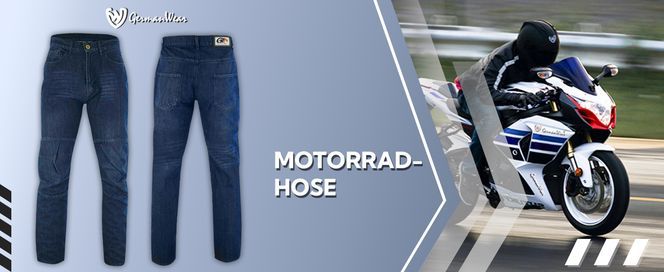 Motorrad Jeanshose mit abnehmbaren Protektoren