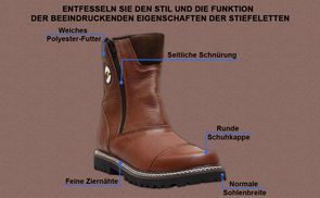 Funktion der Stiefeletten beeindruckende Eigenschaften