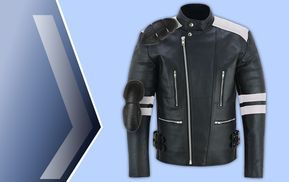 Motorrad Lederjacke mit Protektoren