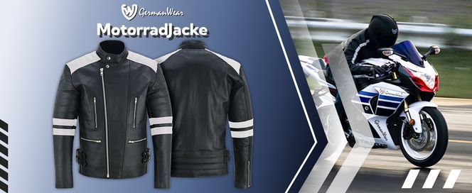 Vintage Old School Motorrad Lederjacke aus Kalbsleder