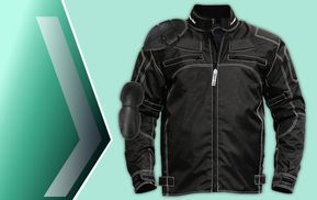 Cordura Textil Motorradjacke in Schwarz