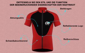 Funktion der Radtrikot beeindruckende Eigenschaften