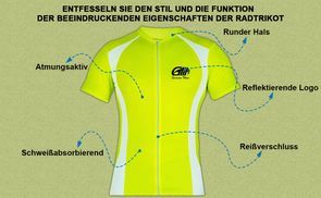 Funktion der Radtrikot beeindruckende Eigenschaften