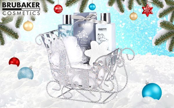 Verzaubern Sie Ihre Liebsten mit einem BRUBAKER Beauty Set im glitzernden Winterschlitten!