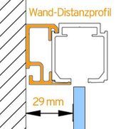 Montage mit Wanddistanzprofil