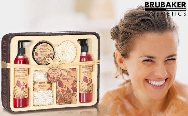 Verschenken Sie ein blumiges Wellness Bad mit dem BRUBAKER Cosmetics Beauty Set „Garden Flowers“