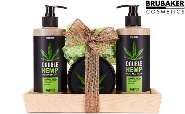 Genießen Sie Entspannung pur mit dem BRUBAKER Cosmetics Double Hemp Pflege Set in der Black Edition!