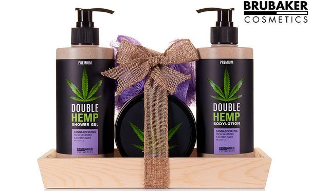 Genießen Sie Entspannung pur mit dem BRUBAKER Cosmetics Double Hemp Pflege Set in der Black Edition!