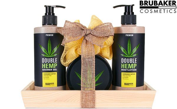 Genießen Sie Entspannung pur mit dem BRUBAKER Cosmetics Double Hemp Pflege Set in der Black Edition!