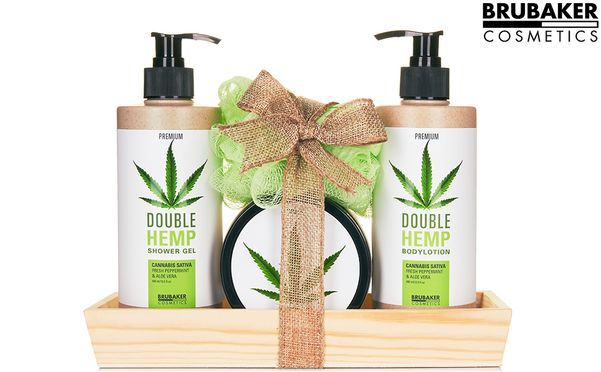 Genießen Sie Entspannung pur mit dem BRUBAKER Cosmetics Double Hemp Pflege Set in der White Edition!