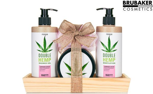 Genießen Sie Entspannung pur mit dem BRUBAKER Cosmetics Double Hemp Pflege Set in der White Edition!