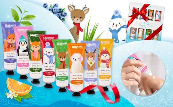 BRUBAKER Winter Wonder Handcreme Geschenkset mit Urea und Sheabutter 