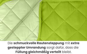 Sommerleichtes Steppbett im Rautendesign