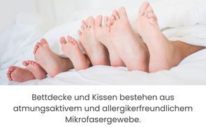 Bettenset aus allergikerfreundlichem Mikrofasergewebe