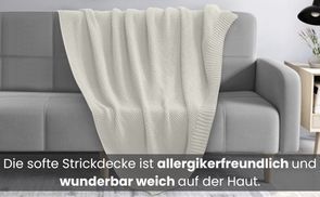 Eine weiche Strickdecke als Geschenkidee