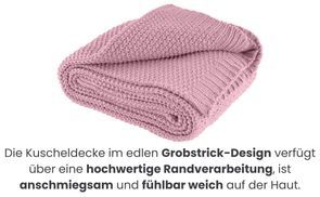 Stilvolle und elegante Kuscheldecke im Grobstrick Design