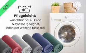 Fleecedecke eco–line richtig waschen