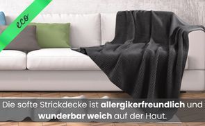 eco–line Strickdecken von wometo sind allergikerfreundlich