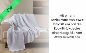 Eine Strickdecke mit optimaler Größe zum Einkuscheln