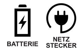 Individuell dank Wahl zwischen Batterie und Stecker