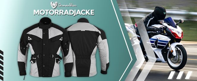 Textil Motorradjacke Kombigeeignet mit Protektoren für Herren