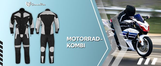 2 teiler Motorradkombi Cordura Textilien Motorradjacke + Motorradhose für Herren